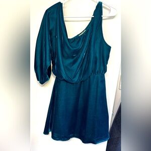 Off the shoulder suede dress